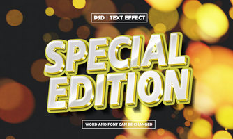 Special Edition Editable Text Effect With Light Background psd