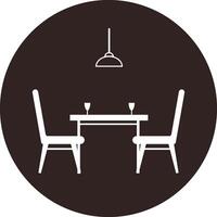 dining table set icon design vector