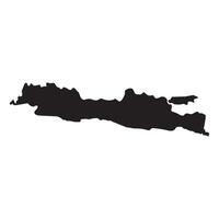 Indonesian Java island map design vector