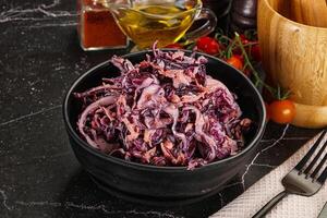 Coleslaw salad with cabbage and carrot photo