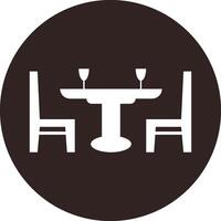 dining table set icon design vector