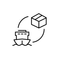 unloading thin outline icon design good for web or mobile app vector