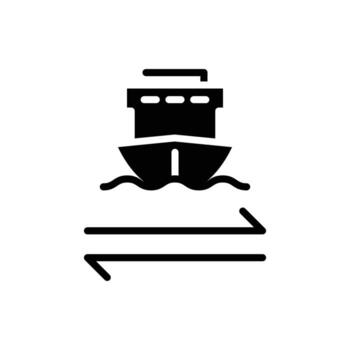 mar distribución sólido icono icono diseño bueno para web o móvil aplicación vector