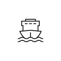 cargo ship thin outline icon design good for web or mobile app vector