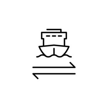 mar distribución Delgado contorno icono diseño bueno para web o móvil aplicación vector