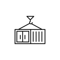 crane container thin outline icon design good for web or mobile app vector