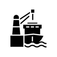 port solid icon design good for web or mobile app vector