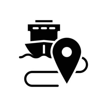 Envío destino sólido icono diseño bueno para web o móvil aplicación vector