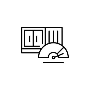 tonelaje Delgado contorno icono diseño bueno para web o móvil aplicación vector