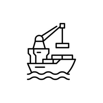 unión cósmica Delgado contorno icono diseño bueno para web o móvil aplicación vector