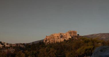 Timelapse Of The Akropoli In Athens In The Afternoon video