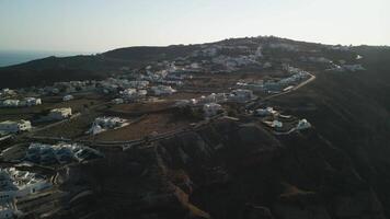 Akrotiri village of Santorini Island in Greece from above video