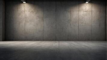 A concrete background with light and shadow effects ideal for displaying products in presentations and cover banner designs with copy space image. photo
