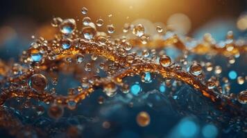 A macro image of the ion exchange resin used in some water purifiers which removes harmful minerals and balances the pH level of the water. photo
