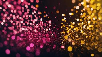 Digital Pixelation Art Cyber Pink and Acid Yellow Modern. photo