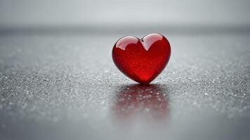 image space copy a picture the in else nothing with surface white a on above from seen is heart red A. photo