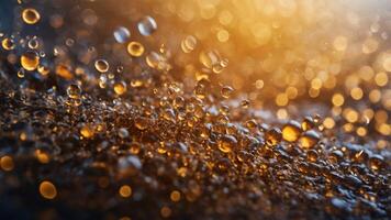 A macro image of the ion exchange resin used in some water purifiers which removes harmful minerals and balances the pH level of the water. photo