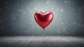 Heart shaped balloon on gradient background. photo