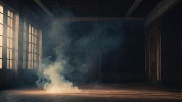 it from coming light and smoke with stage empty An. photo