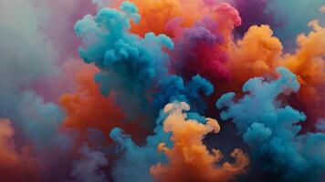 concept background Artistic hues gradient vibrant shapes, various in swirling smoke abstract Colorful. photo