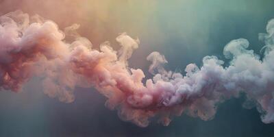 Serene and calming the soft pastel smoke creates a sense of tranquility and peace. photo