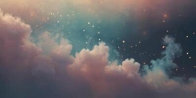 Serene and calming the soft pastel smoke creates a sense of tranquility and peace. photo