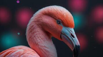 background gradient on crown neon with Flamingo. photo