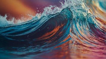 motion in waves colored gradient Abstract. photo