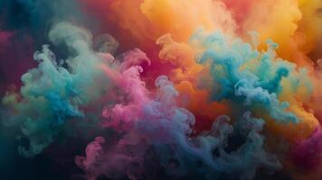 concept background Artistic hues gradient vibrant shapes, various in swirling smoke abstract Colorful. photo