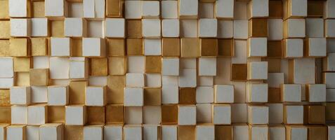 Modern white and gold abstract digital square business concept background bright luxury square gold abstract background design. photo