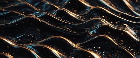 Luxury abstract wave background modern black background wave light digital modern business background. photo