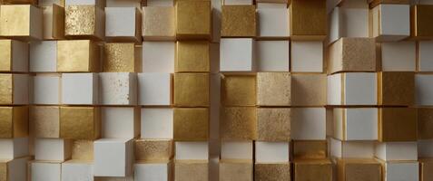 Modern white and gold abstract digital square business concept background bright luxury square gold abstract background design. photo