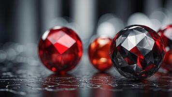 Abstract digital art with bold geometric shapes in black, grey and red on an urban background. photo