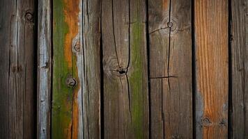 Nature colored old knotted wood surface for a rustic copy space image. photo
