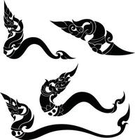 Thai Art Elements with Decorative Patterns Designed from Naga Inspiretion vector