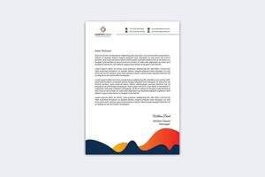 Modern letterhead template set for your business vector