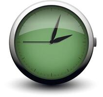 clock icon on button on white background vector