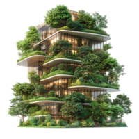 Modern Tall Building with Multiple Levels png