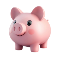 Pink Cartoon Pig with Smiling Face png