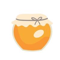 large honey jug container Honey in jar vector