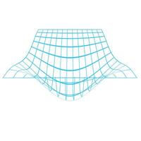 3D Wireframe Unique One vector