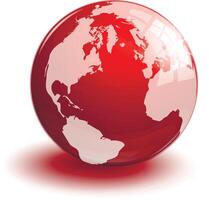 Ruby glass earth red 1 vector