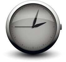 clock icon on button on white background vector
