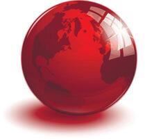 Ruby glass earth2 vector