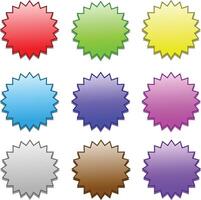 colored stickers pattern vector