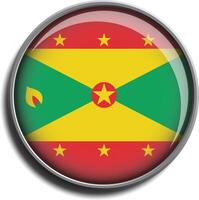 flag icon web button grenada vector