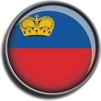 flag icon web button liechtenstein vector