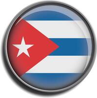 flag icon web button cuba vector