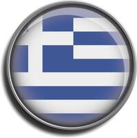 flag icon web button greece vector