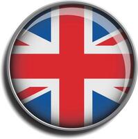 flag icon web button uk vector